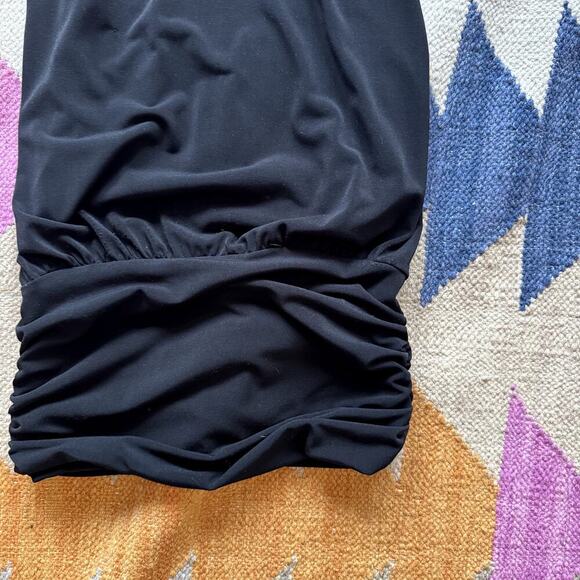 VTG Y2K Ruby Rox Banded Bottom Black Dress Women's Size Medium - Picture 2 of 5